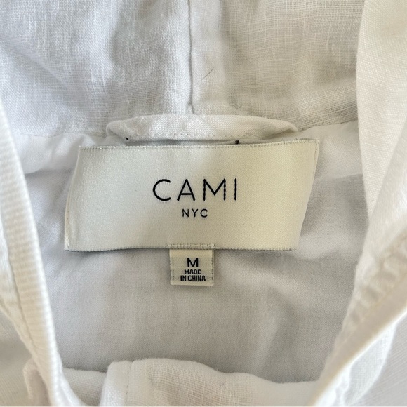Cami NYC | White Linen Hooded Vest - Picture 9 of 9